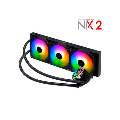 Water Cooler PCYes 3 Fans Nix 2 ARGB (Intel/AMD) Preto - PCYWCNIX360 Truedata