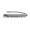 Adaptador Hub USB Tipo C 2 Portas Usb 2.0/3.0 + 2 Usb Tipo C + Leitor de Cartão SD /TF + HDMI + RJ45