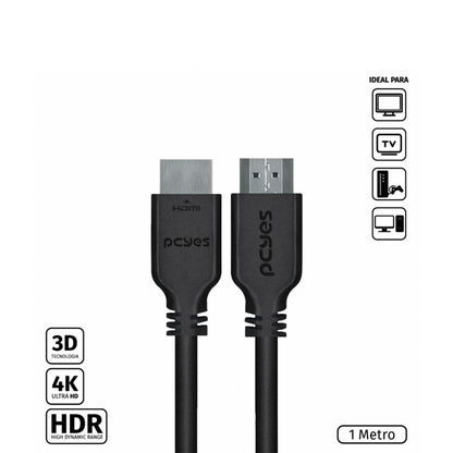 Cabo Hdmi 1mt 4k PCYes - PHM20-1