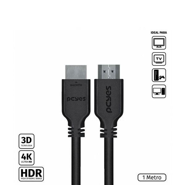Cabo Hdmi 1mt 4k PCYes - PHM20-1