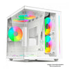 Gabinete Gamer C3Tech Aquarius Mid Tower C/ Frente e Lateral em Vidro Temperado e RGB S/ Fonte Branco - MT-G810WH