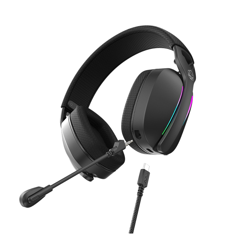 Headset Gamer PCYes Nowy Black Vulcan Usb Surround Rgb C/ Mic Destacável Preto - HGNW40BV