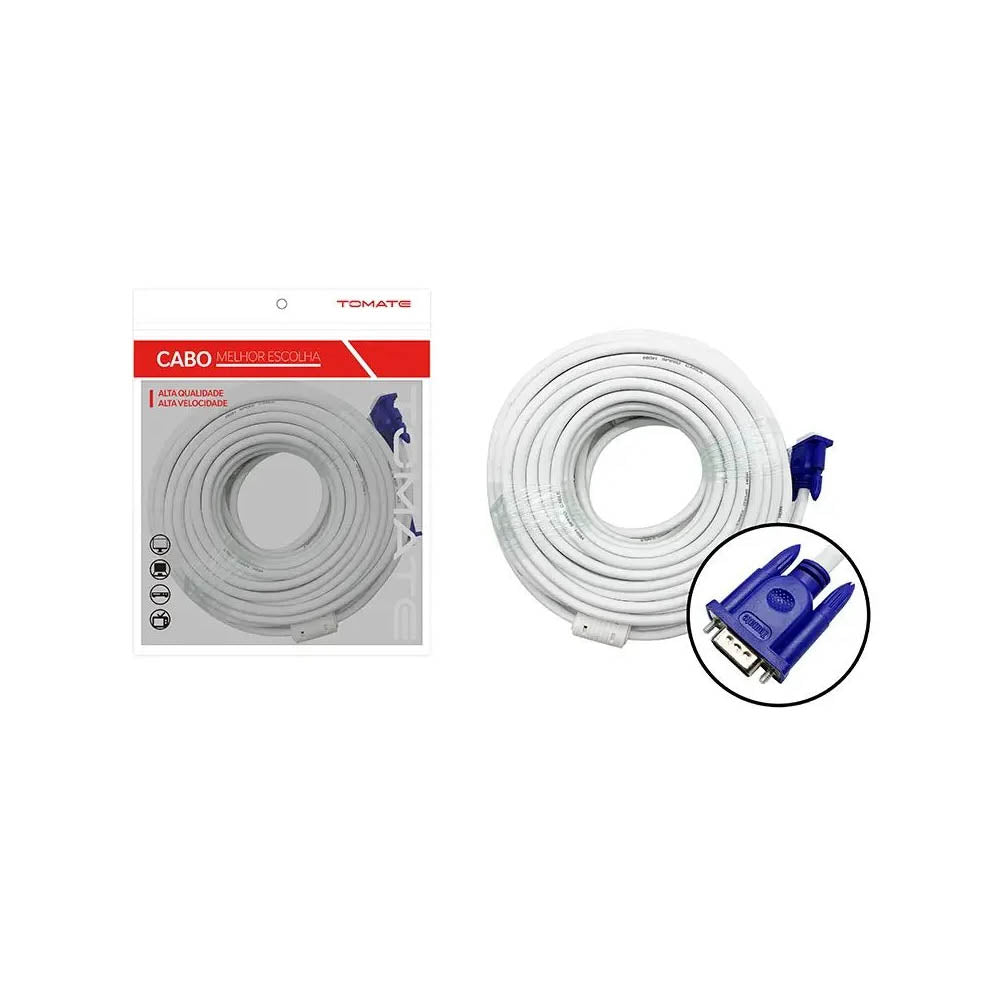 Cabo Para Monitor Vga 20mt Tomate - MVG-1020