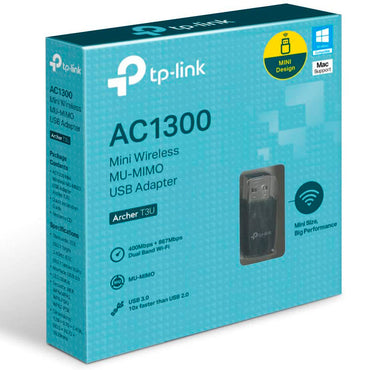 Mini Adaptador Wireless TP-Link USB 1300Mbps - Archer T3u Dual Band Truedata
