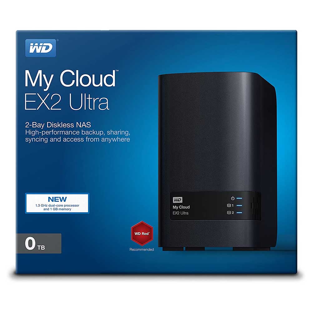 Storage Nas 2 Baias My Cloud EX2 WD Dual Core 1.3 Ghz 1Gb Ddr3 Western Digital - WDBVBZ0000NCH