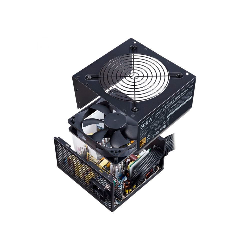 Fonte Real Atx 500w Cooler Master MWE 80 Plus Bronze PFC Ativo Preto -  MPE-5001-ACAAB-WO