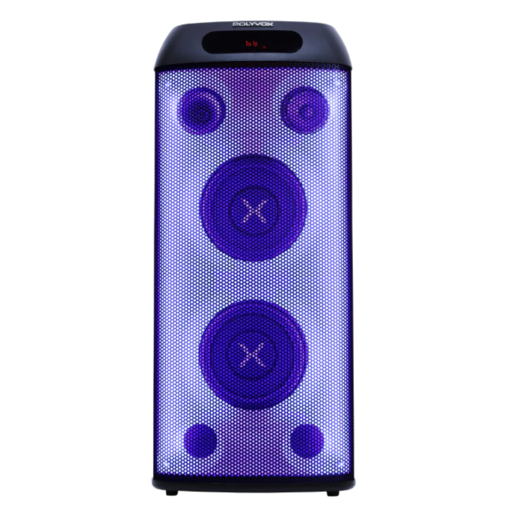 Caixa De Som Bluetooth Polyvox Torre Amplificada 800W Full Led C/ 3 Vias - XT-660T