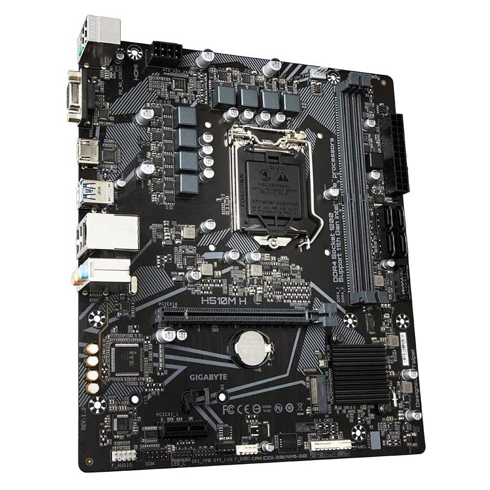 Placa Mae Gigabyte H510M-H Matx Lga 1200 Ddr4 2666Mhz Hdmi M.2 (10a e 11a Geração)