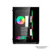 Gabinete Gamer C3Tech Aquarius Mid Tower Com frente e lateral em Vidro Temperado S/ Fonte Preto - MT-G910BK
