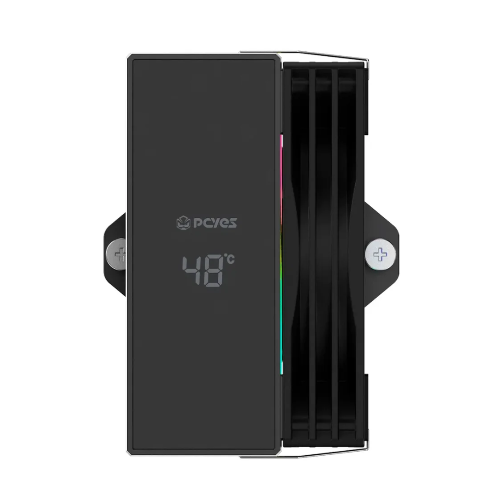 Cooler Para Processador Universal PCYes Black Vulcan ARGB c/ Display TDP 180W - ACDLYBV