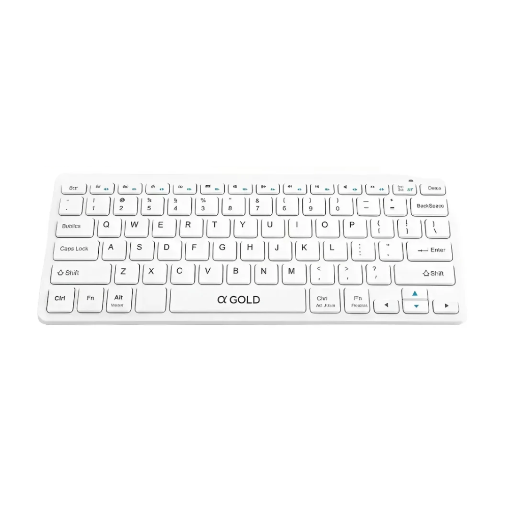 Teclado Sem Fio aGold Conexão BT Branco - TCD-05