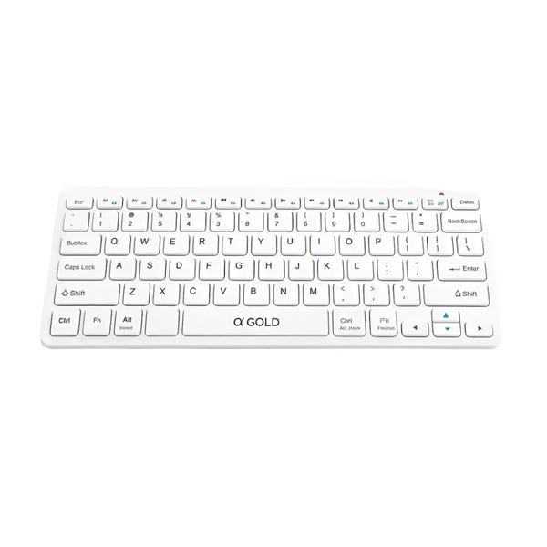 Teclado Sem Fio aGold Conexão BT Branco - TCD-05
