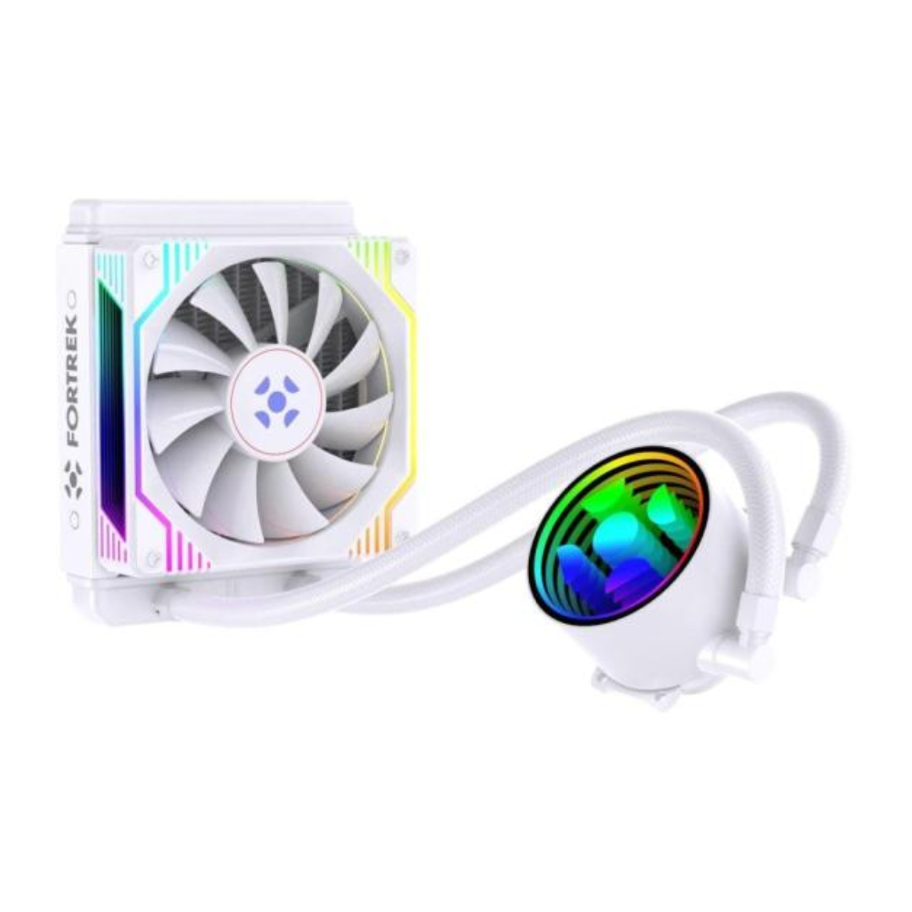 Water Cooler Single Fan Fortrek Breezy 120mm ARGB Sync (Intel/AMD) Branco - 84959