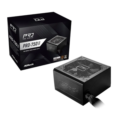 Fonte Real Atx 750W ASRock Pro Series 80 Plus Bronze Atx 3.1 - PRO-750B