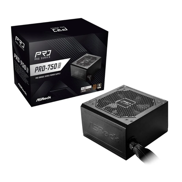Fonte Real Atx 750W ASRock Pro Series 80 Plus Bronze Atx 3.1 - PRO-750B