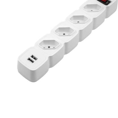 Filtro de Linha Protetor Eletronico 4 Tomadas Intelbras C/ 2 Usb Branco EPE 204 - 4824204