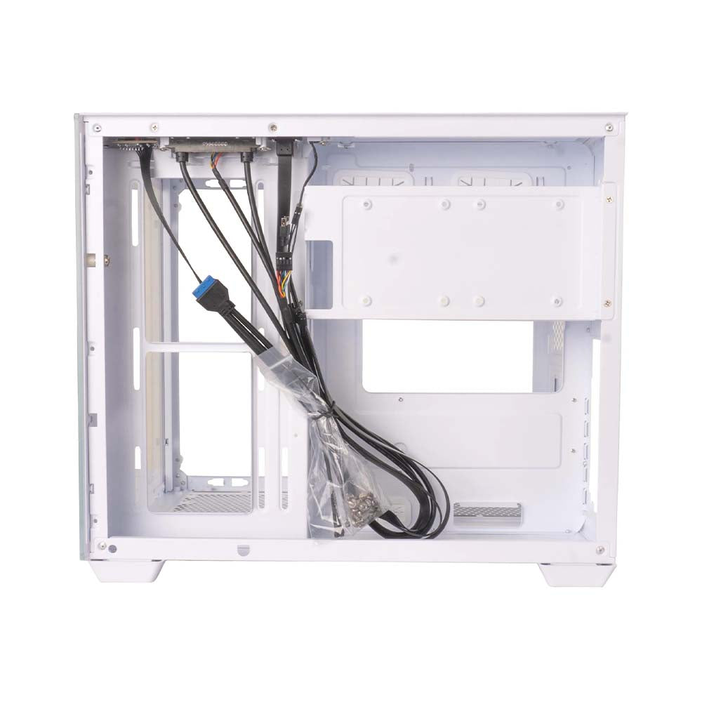 Gabinete Gamer Aerocool Dryft Micro Atx Com frente e lateral em Vidro Temperado Branco - 84915