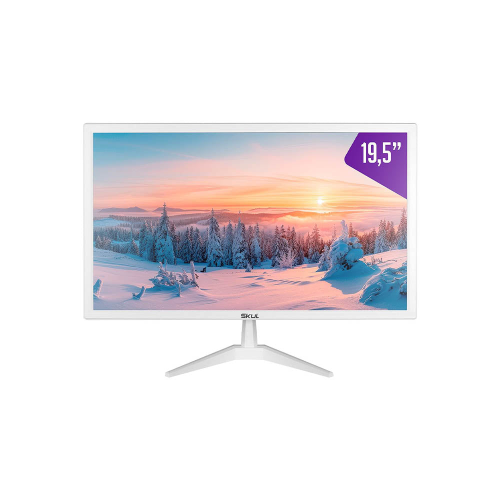 Monitor Led 19.5 Pols Skul Office Hdmi Vga 5ms Branco  - Sm1955Msyw