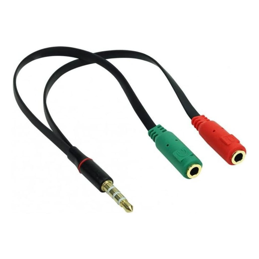 Cabo Adaptador de Som 1 P3 Macho Para 2 P2 Femea ( P/ Microfone Headset Notebook)