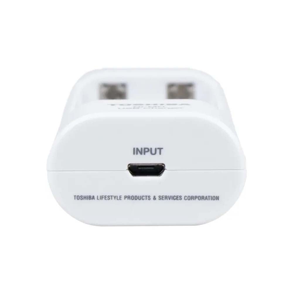 Carregador De Pilhas USB Toshiba C/ 4 Pilhas AA 2000Mah - TNHC-6GME4