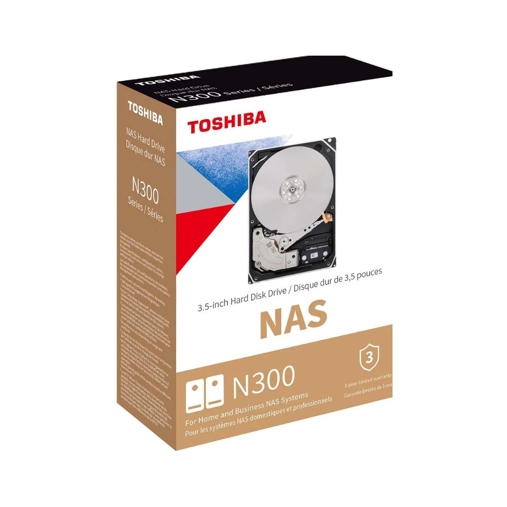 Hd Para Servidor Nas 4tb Toshiba N300 Sata III 512mb - HDWG740XZSTC