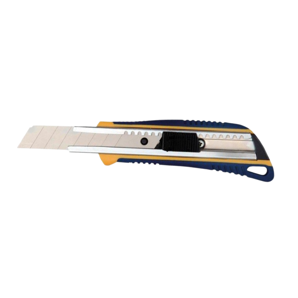 Estilete Emborrachado Brasfort 18mm Azul - 46622