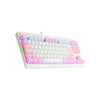 Teclado Gamer Mecânico Redragon Dark Avenger Rainbow RGB Branco e Rosa - K568WP-R (PT-BROWN)