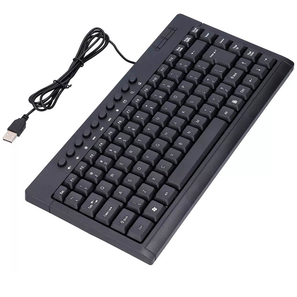 Mini Teclado Multimídia Com fio USB Slim Leon - K-20