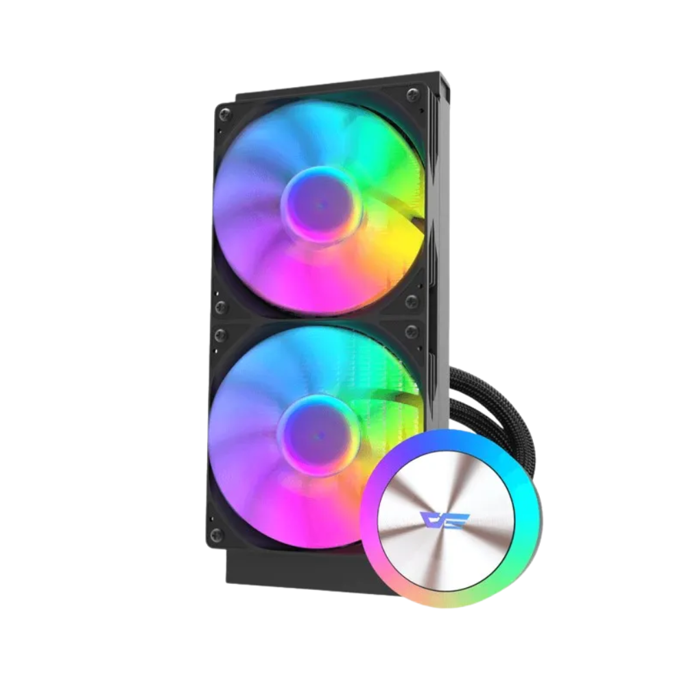 Water Cooler Dual Fan Darkflash Black ARGB 240mm (Intel/AMD) Preto - DG240