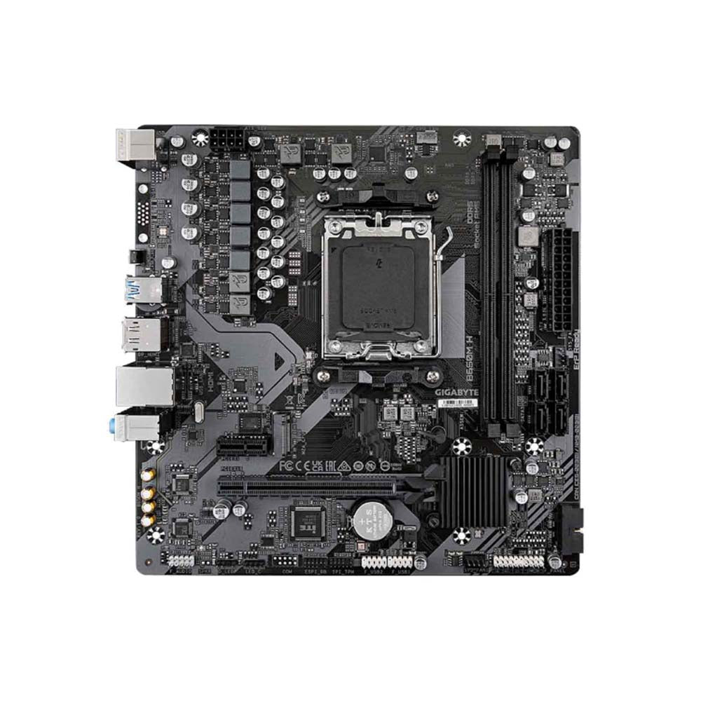 Placa Mae AMD Gigabyte B650M H 1.2 DDR5 Socket AMD AM5 Ryzen Displayport Hdmi Usb 3.2 - B650M H 1.2 Truedata