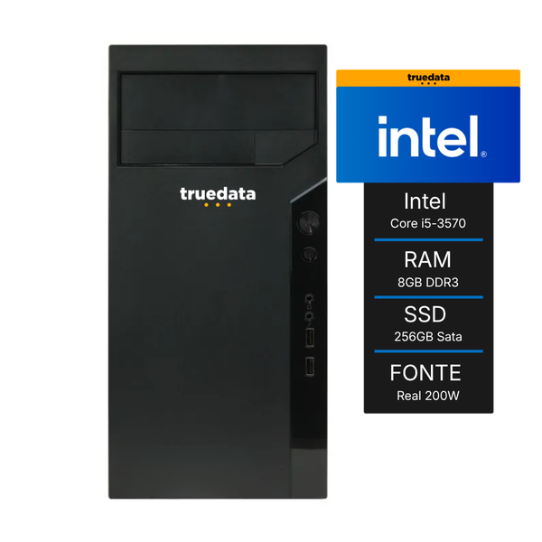 Computador Truedata b300 Intel I3-3220 3.3Ghz 8gb Ssd 240gb Fonte 200w