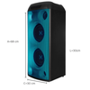 Caixa De Som Bluetooth Polyvox Torre Amplificada 1000W TWS Full Led Preta - XT-665T