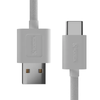 Cabo de Dados USB-A Para USB-C Fortrek U111 1mt Nylon Trançado Branco - 85981