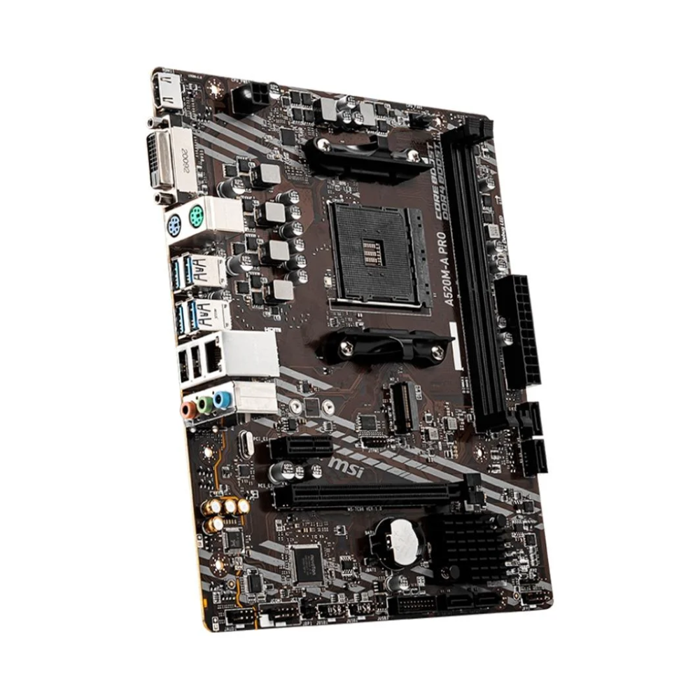 Placa Mae MSI A520M-A Pro DDR4 4600MHz Socket AM4 AMD Ryzen Hdmi Usb 3.2 - 911-7C96-065