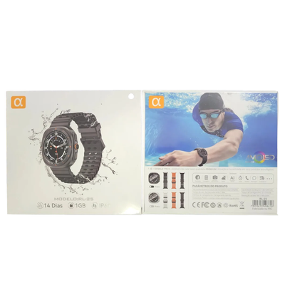 Relógio de Pulso SmartWatch aGold C/6 Pulseiras Tela Amoled Full Touch Ip68 1Gb - RL25