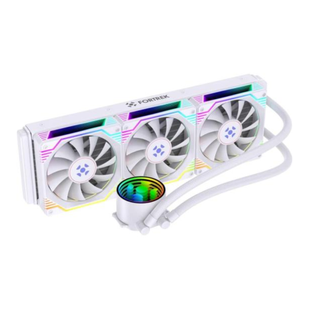 Water Cooler Triple Fan Fortrek Breezy 360mm ARGB Sync (Intel/AMD) Branco- 84964