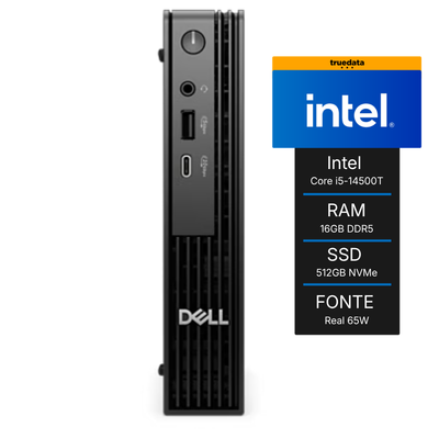 Mini Computador Dell Pro Micro I5-14500T 16gb 512Gb SSD Win11 Pro C/ Teclado e Mouse - 210-BQTT-00DY