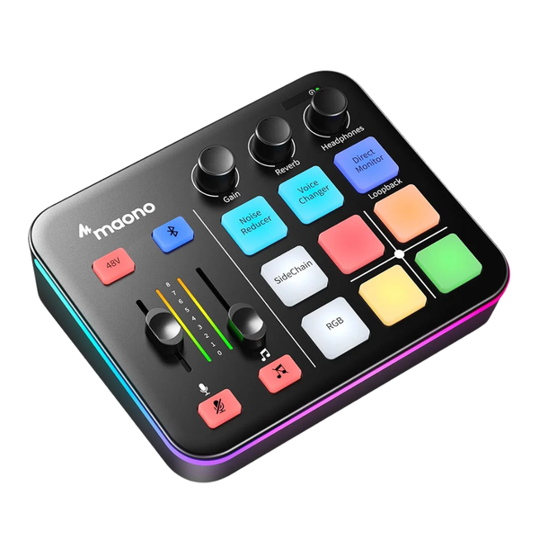 Mesa de Som Stream Deck Maono Caster G1 NEO Usb Bluetooth Preto - G1 NEO