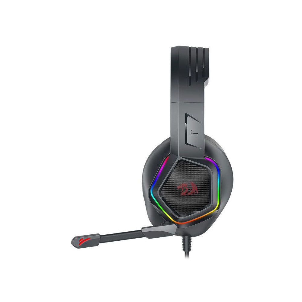 Headset Gamer Redragon Medea RGB Preto e Vermelho - H280