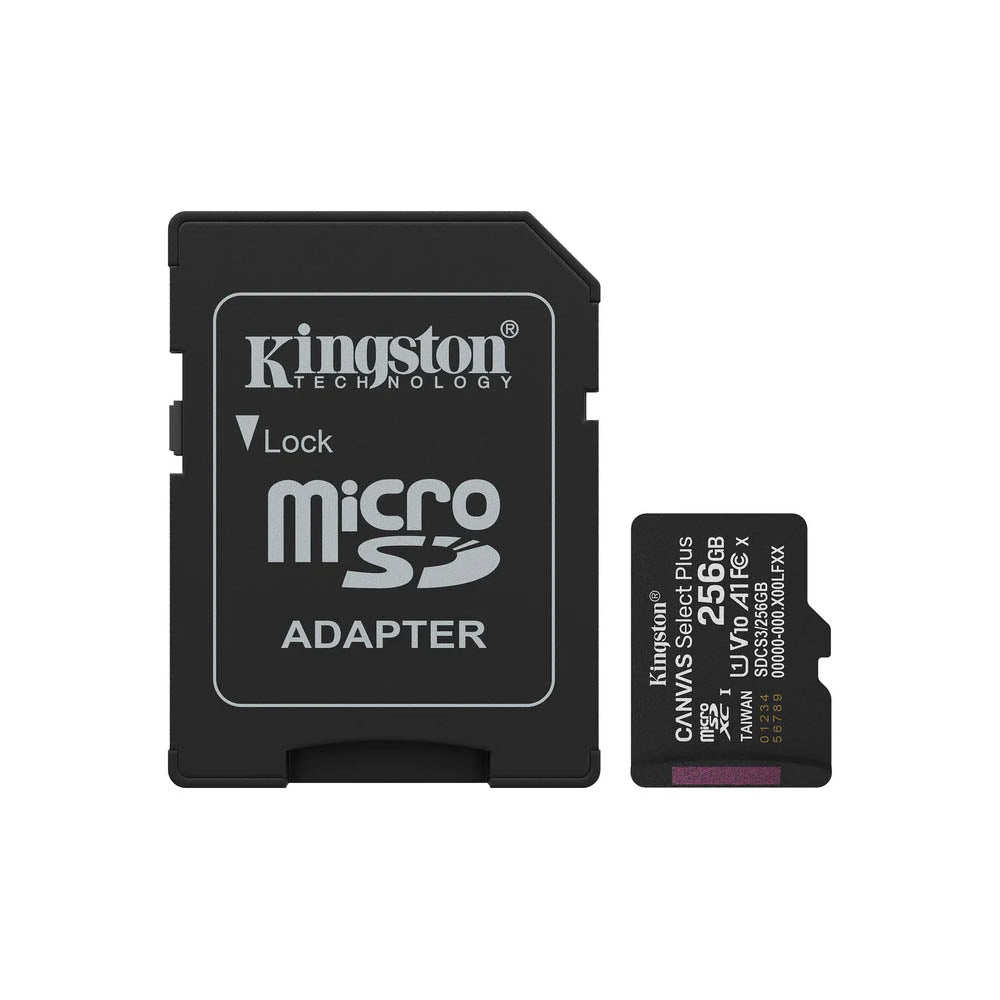 Cartão De Memória 256gb Micro Sd Card Kingston Canvas Select Plus Cl 10 - SDCS3/256GB