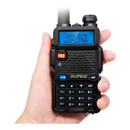 Rádio de Comunicação Dual Band Uhf + Vhf Baofeng Uv-5R Preto (Unidade) 10Km