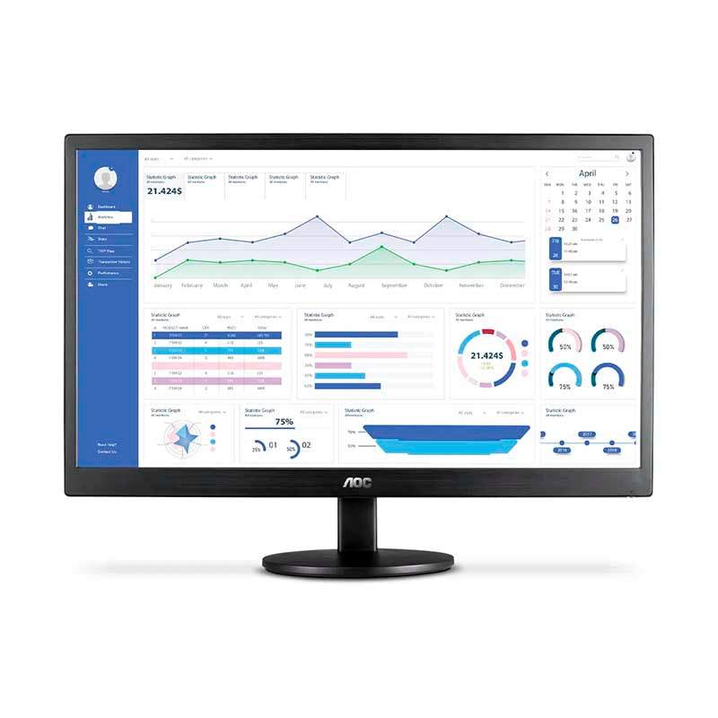 Monitor Led 23.6 Pols Aoc Vga Hdmi 1920 x 1080 Preto - M2470SWH2