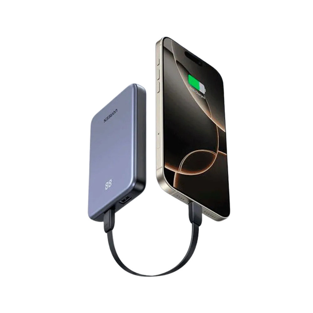Carregador Portátil Power Bank Ugreen 10000Mah Fast Charge até 22,5W Usb-C e Usb-A - PB507