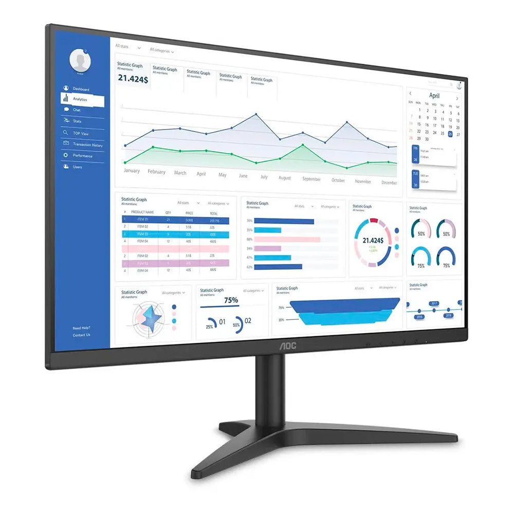 Monitor Led 27 Pols Aoc 27B1HM 1920 X 1080 75Hz Fhd Hdmi Vga