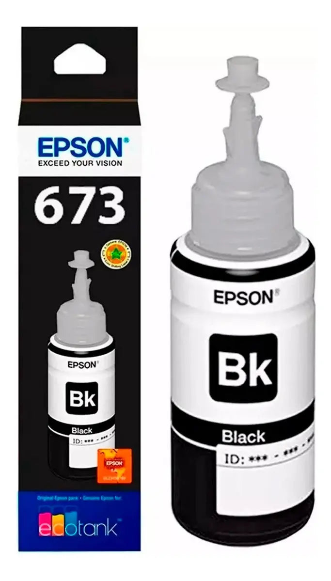 Refil De Tinta Epson T673120 - Preto Para L800 L805 L810 L1800