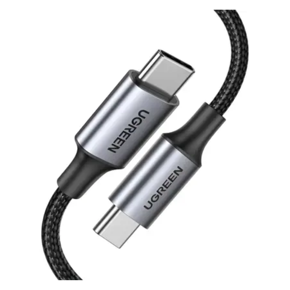 Cabo de Dados Usb Tipo C UGreen 100W 5A 2Mts Preto - US316
