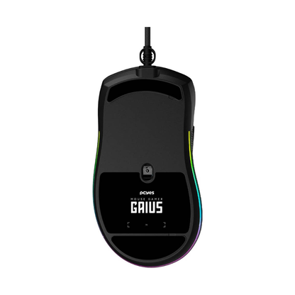 Mouse Gamer PCYes Gaius 6 Botoes 12400dpi RGB Preto - PMGGBV