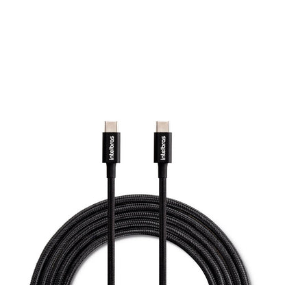 Cabo Usb Tipo C Macho / Macho 1,5mt Intelbras em Nylon Preto 15NP - 4830080