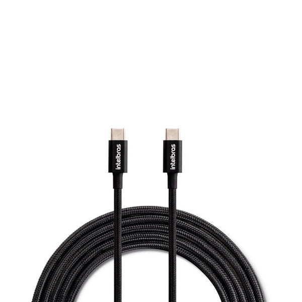 Cabo Usb Tipo C Macho / Macho 1,5mt Intelbras em Nylon Preto 15NP - 4830080