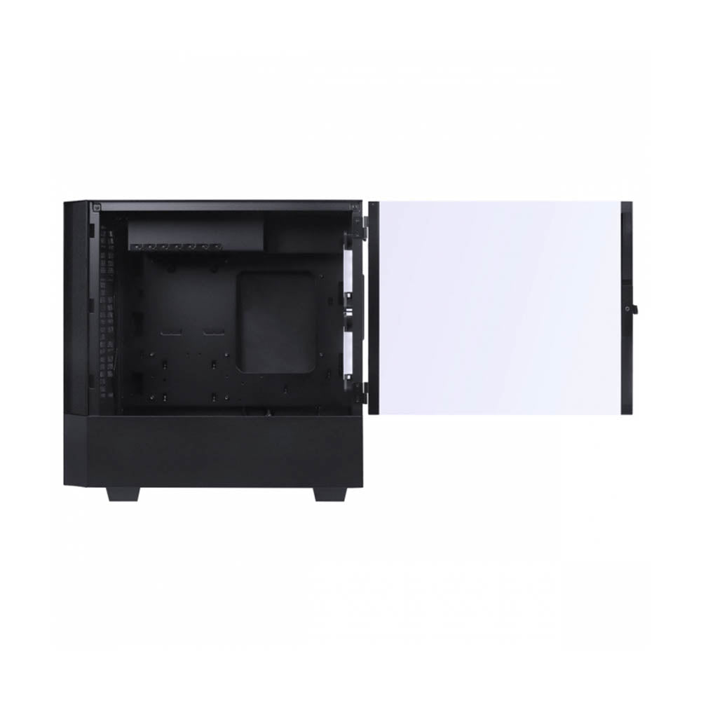 Gabinete Gamer PCYes Mid Tower Gravity Preto Com Lateral Invertida em Vidro Temperado C/ 2 Fans RGB - GRPTRGB1FV